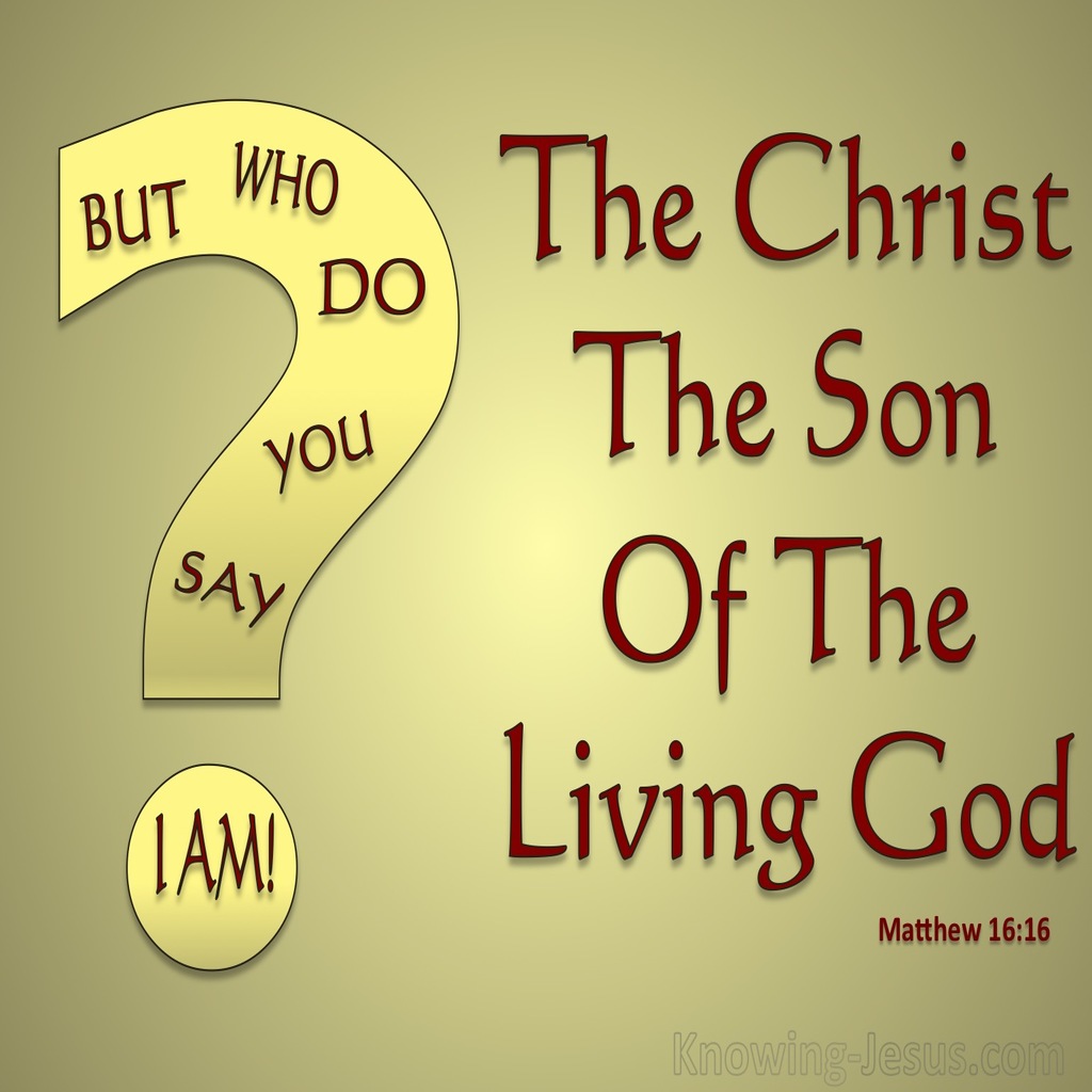 Matthew 16:16 You Are The Christ (red)